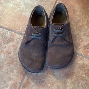 Birkenstock Brown Suede Flats
